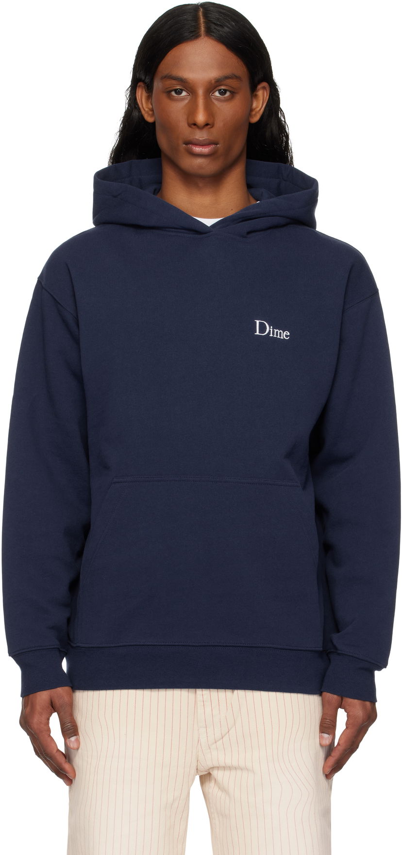 Sweatshirt Dime Classic Small Logo Hoodie Mørkeblå | DIME2SP2533NVY