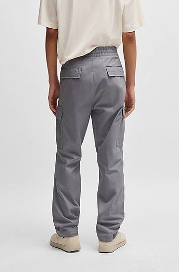 Cargo bukser BOSS Relaxed Fit Cargo Trousers Grå | 50517923, 1