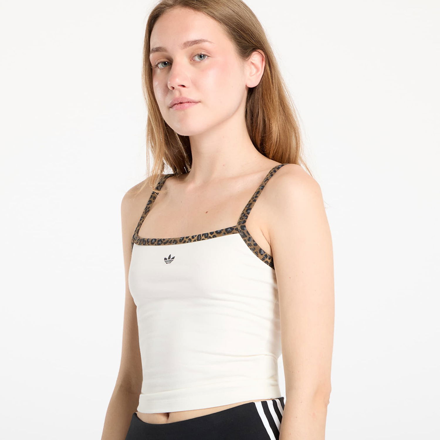 Tanktop adidas Performance Leopard Print Tank Top Hvid | JW7309, 1