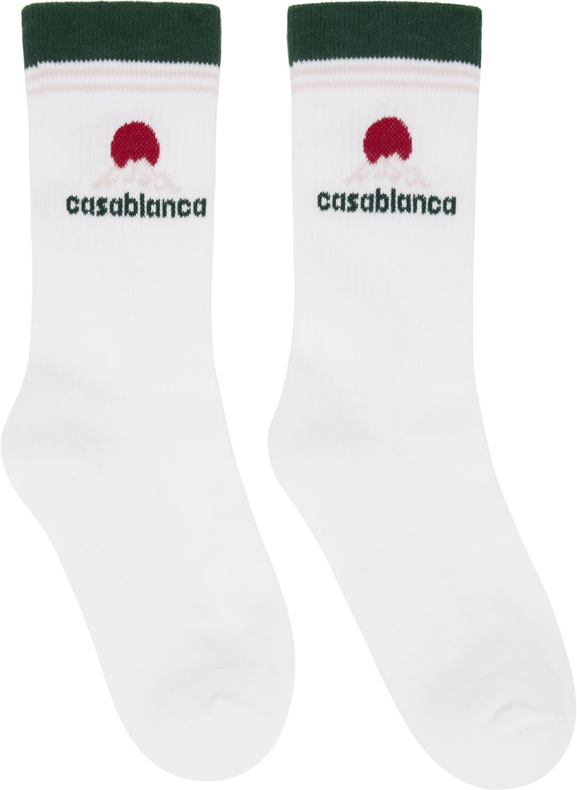 Sokker Casablanca Casablanca Montagne Socks Hvid | APF25-ACC-010-05
