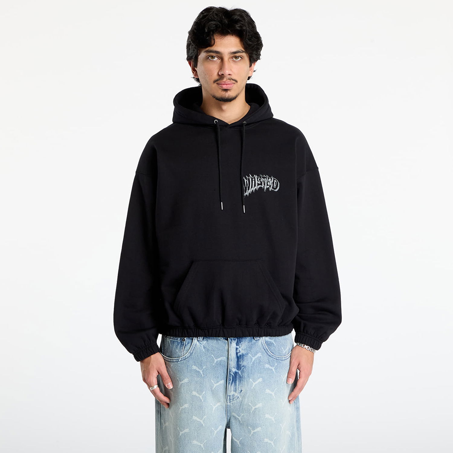 Sweatshirt Wasted Paris Harvest Boxy Hoodie Sort | WP_000325, 0