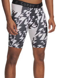 Curry Lightning Bolt Printed Compression Shorts