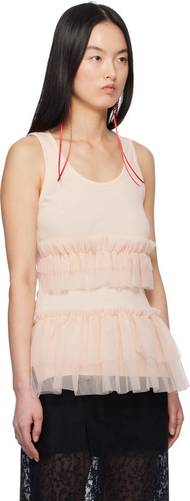 Tanktop Simone Rocha Simone Rocha Tutu Hem Tank Top Lyserød | 5352 0553, 1