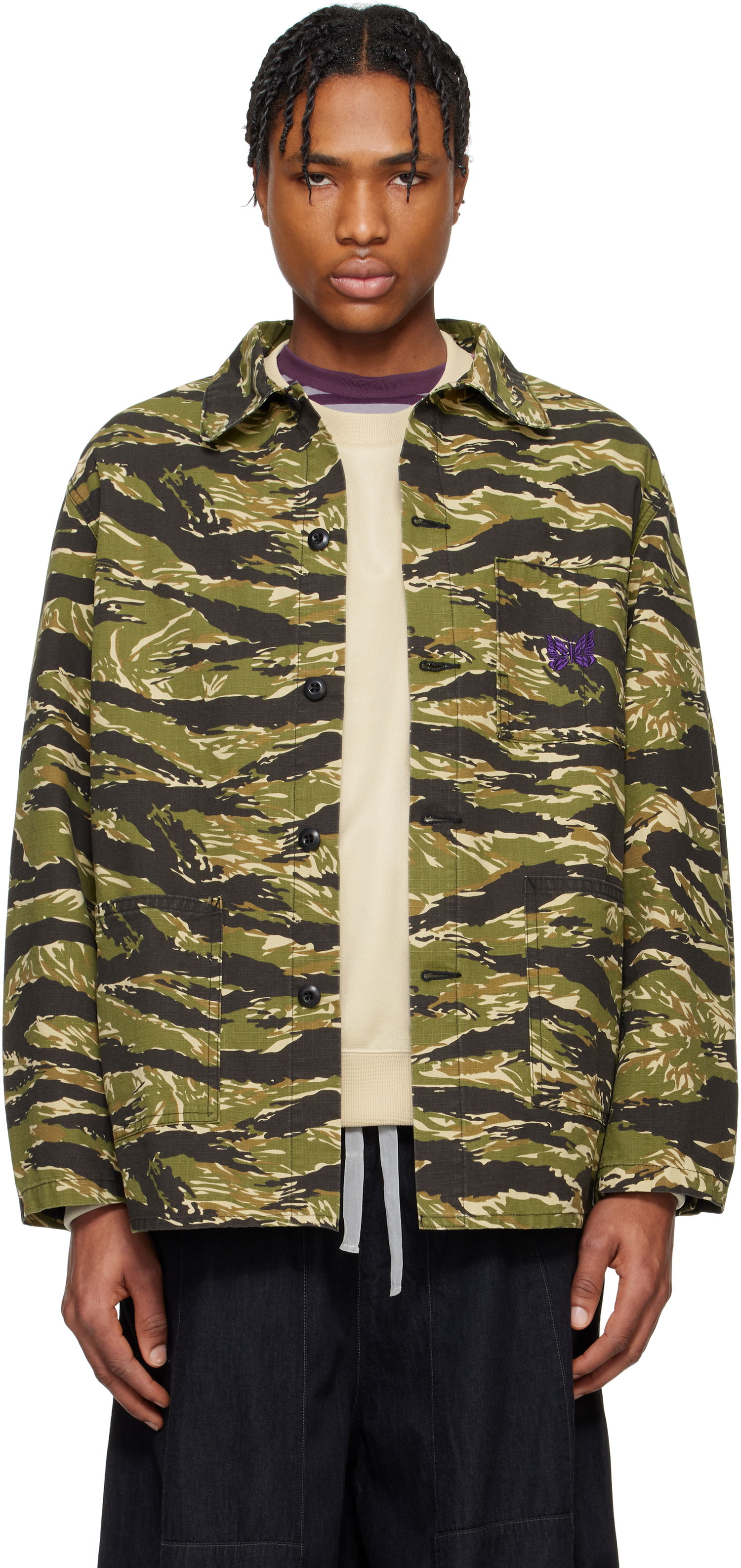 Skjorte Needles Needles D.N. Coverall Jacket Grøn | QV149, 0