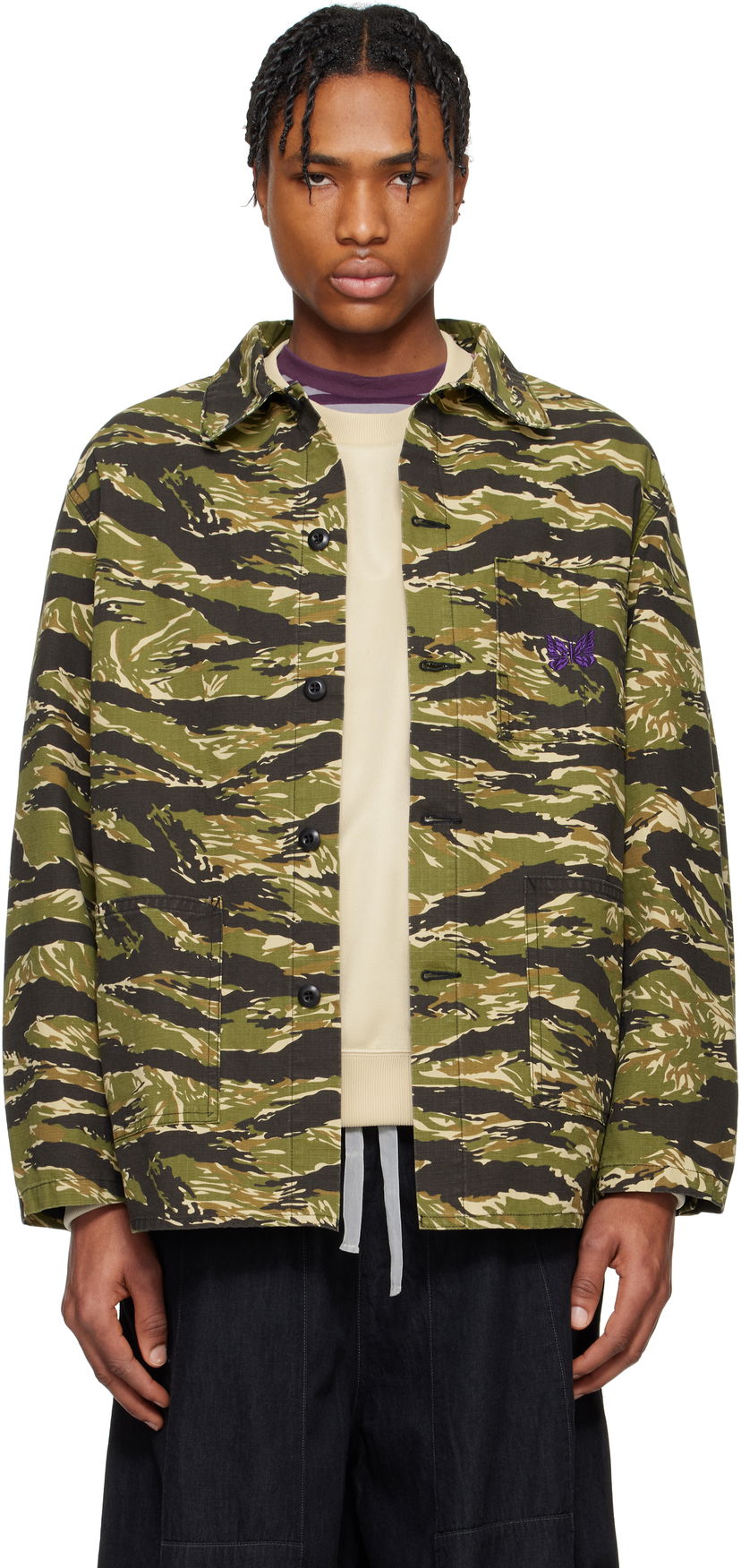 Skjorte Needles Needles D.N. Coverall Jacket Grøn | QV149