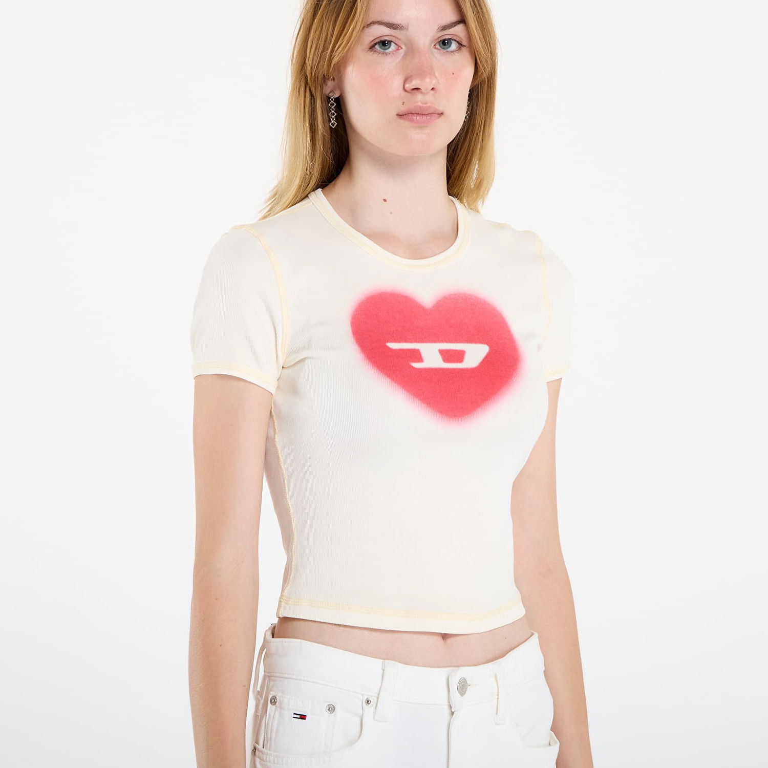 T-shirt Diesel Diesel T-Ele T-Shirt Hvid | A12836_0SQAD 1AM, 1