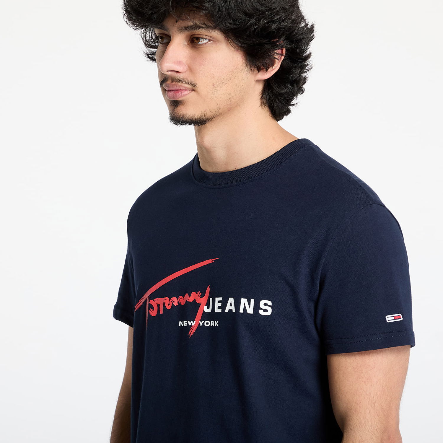 T-shirt Tommy Hilfiger Tommy Jeans Regular Signature Dna Tee Mørkeblå | DM0DM20817 C1G, 1