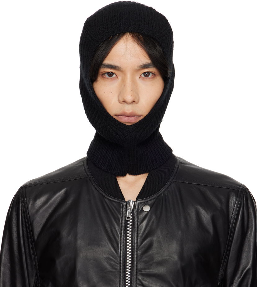 Hat Rick Owens Rick Owens Concordians Sphinx Skull Balaclava Sort | RU02E1490 KWV