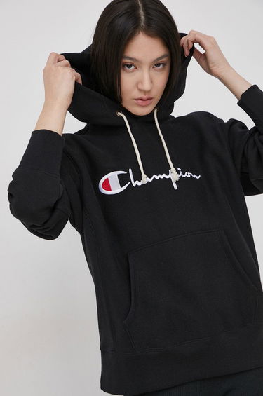 Sweatshirt Champion Hoodie Sort | 114788, 0