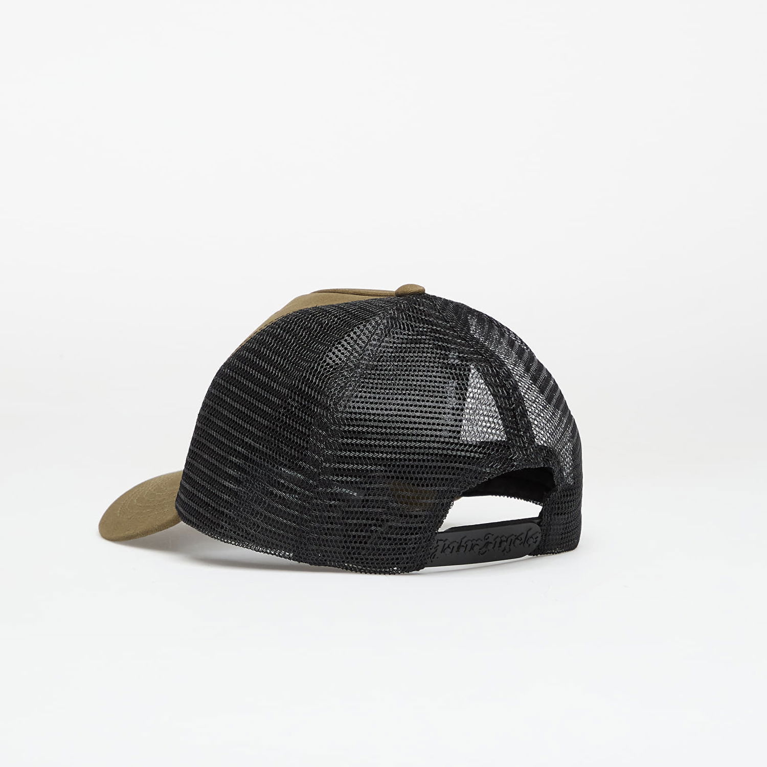 Kasket Palm Angels Spray Logo Trucker Cap Army Green/ Black Universal Brun | PMLB068F25FAB0025810, 1