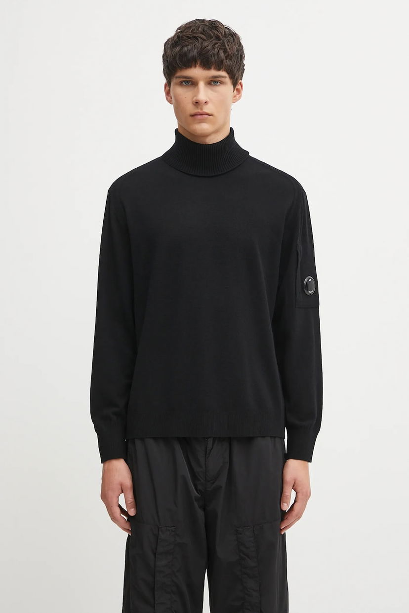 Sweater C.P. Company C.P. Company Turtleneck Sweater Sort | 19CMKN035A005528A