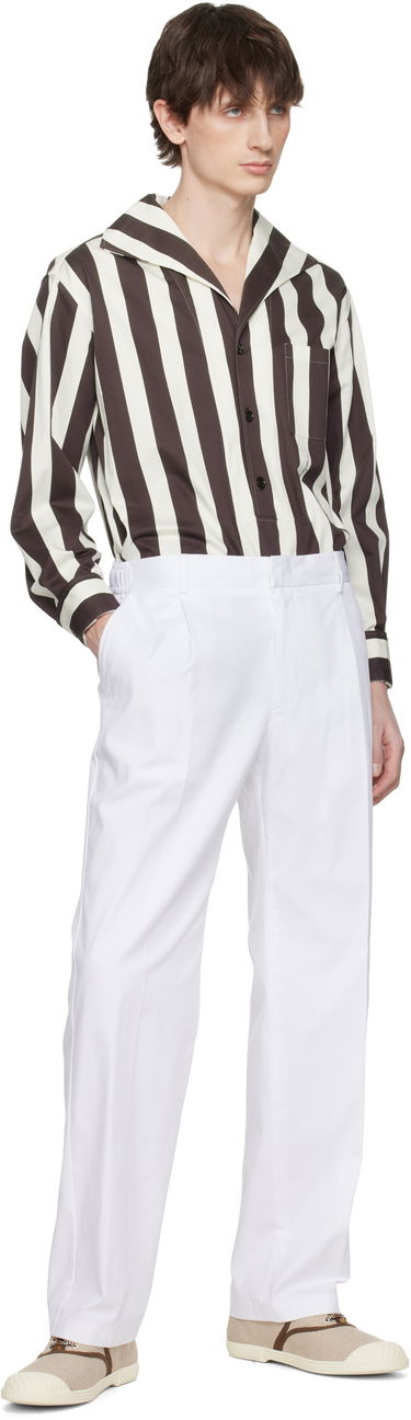 Bukser Dolce & Gabbana Dolce&Gabbana Gabardine Trousers Hvid | GP0K7TFUFNV, 3