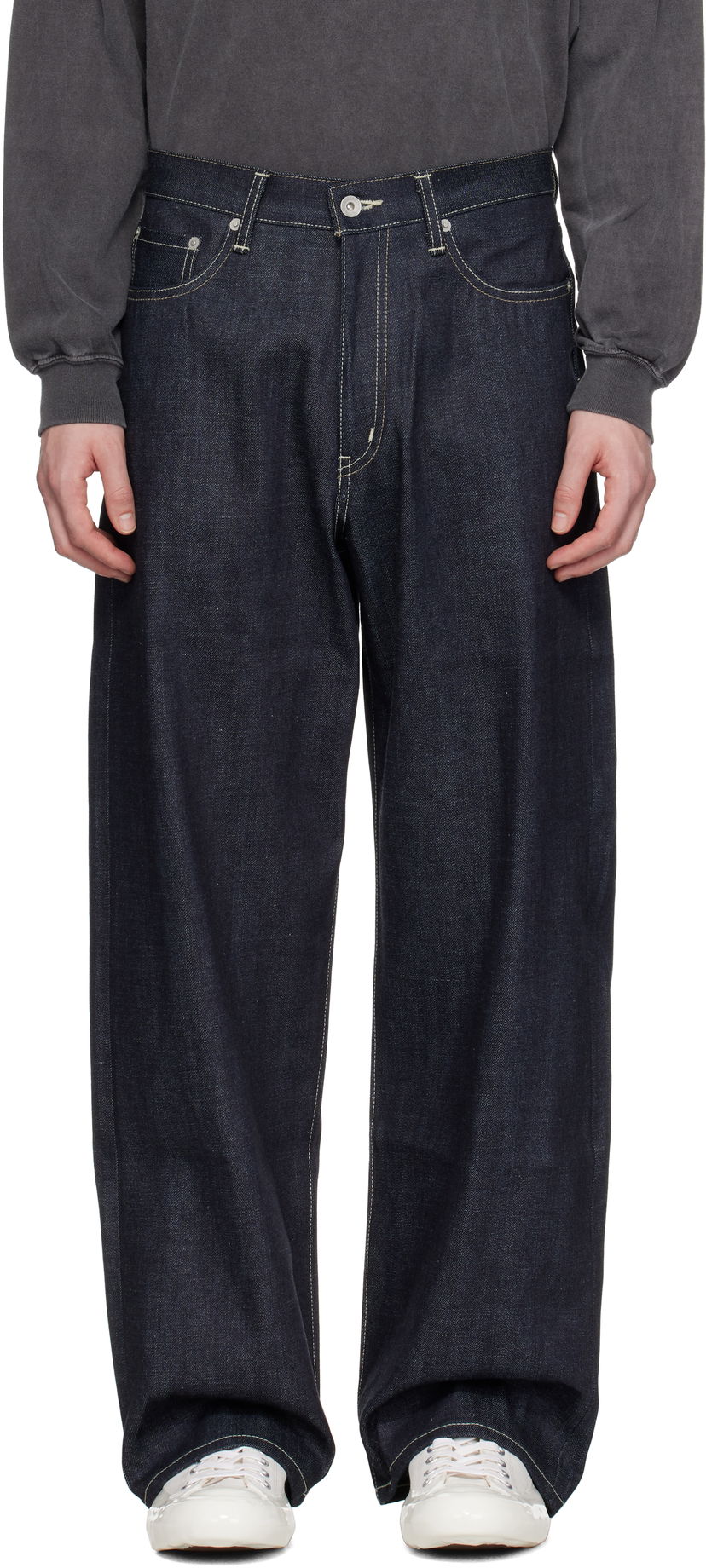 Jeans Neighborhood Neighborhood DP Wide Jeans Blå | 251XBNH-PTM01