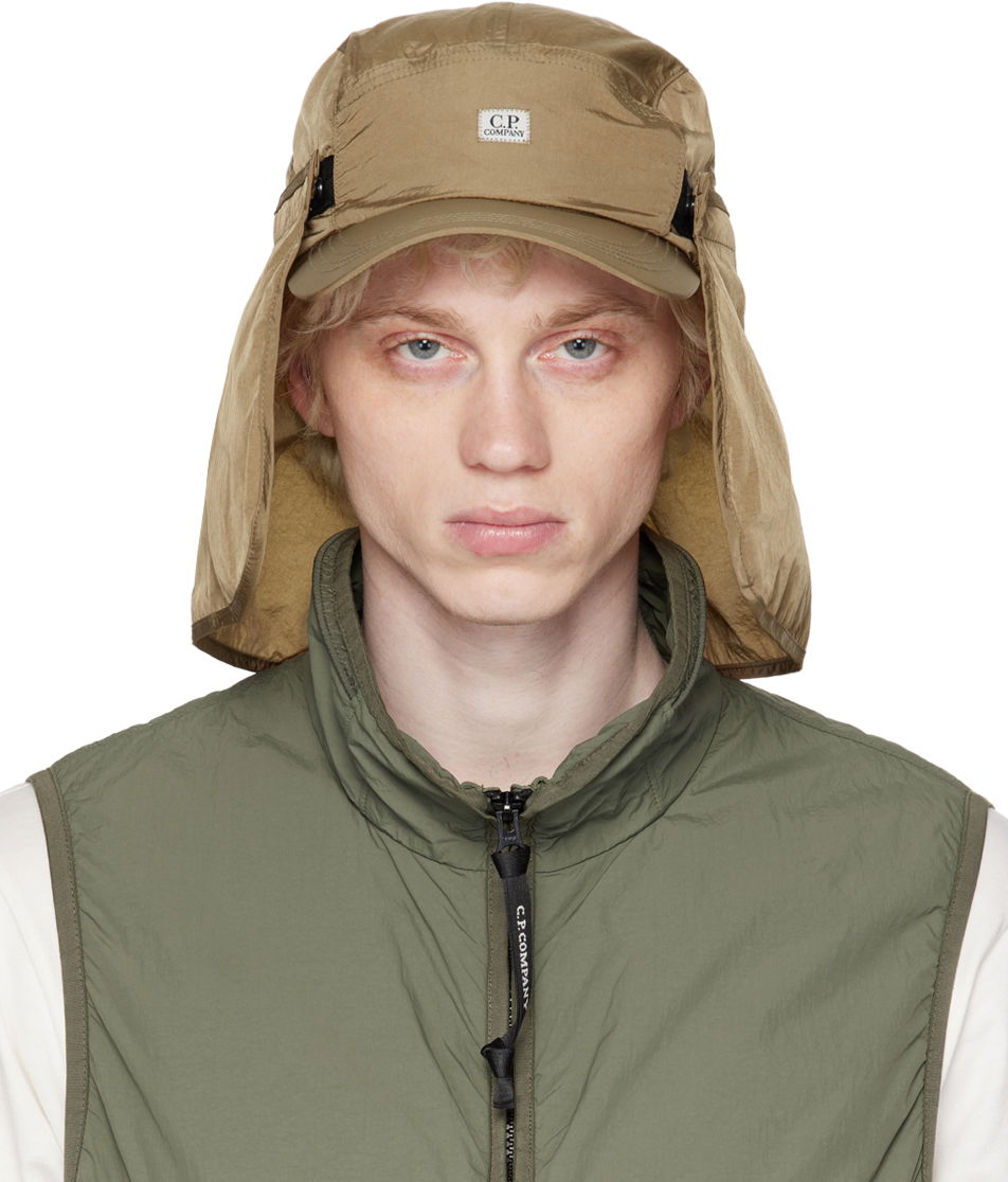 Kasket C.P. Company Chrome-R Neck Flap Cap Grøn | 14CMAC210A-005904A, 0