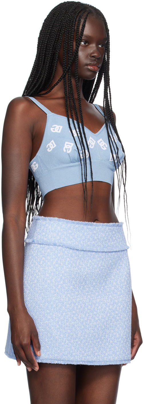 Bh Dolce & Gabbana Dolce&Gabbana Jacquard Logo Bralette Blå | FXT05T JFMGT, 1