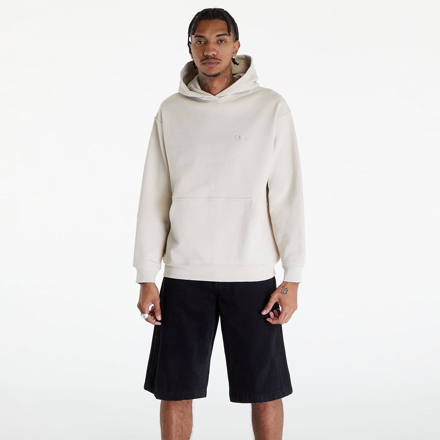 Sweatshirt Dime Classic Small Logo Hoodie Fog Grå | DIMESP2411FOG, 0
