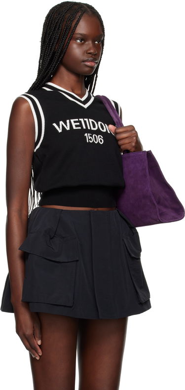 Sweater We11done We11done Knit Logo Vest Sort | WD-KV1-25-642-W-BK, 1
