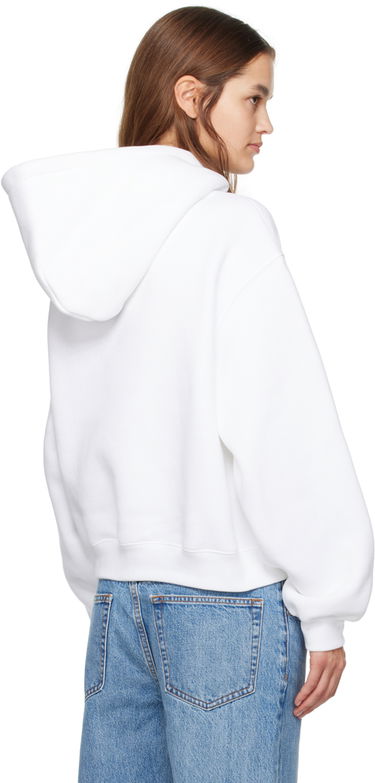 Sweatshirt Alexander Wang Bonded Hoodie Hvid | 4CC3222069, 2
