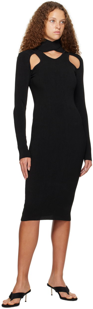 Kjole Coperni Coperni Cutout Midi Dress Sort | COPML16600, 3