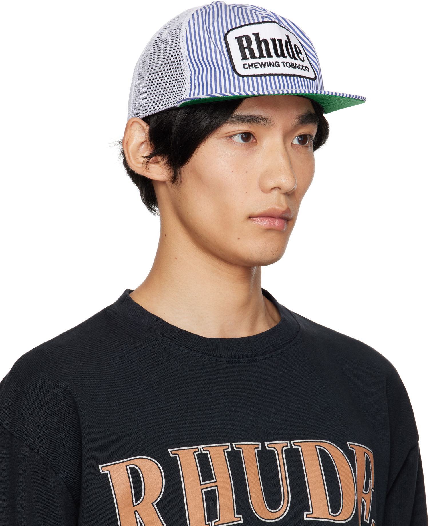 Kasket Rhude Rhude Striped 'Tobacco' Trucker Hat Blå | RHPF25HA01748, 1