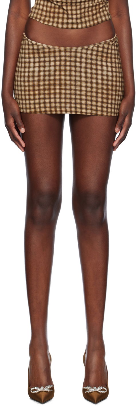 Nederdel Miaou Miaou Elektra Cutout Miniskirt Brun | 4014TJBPLD