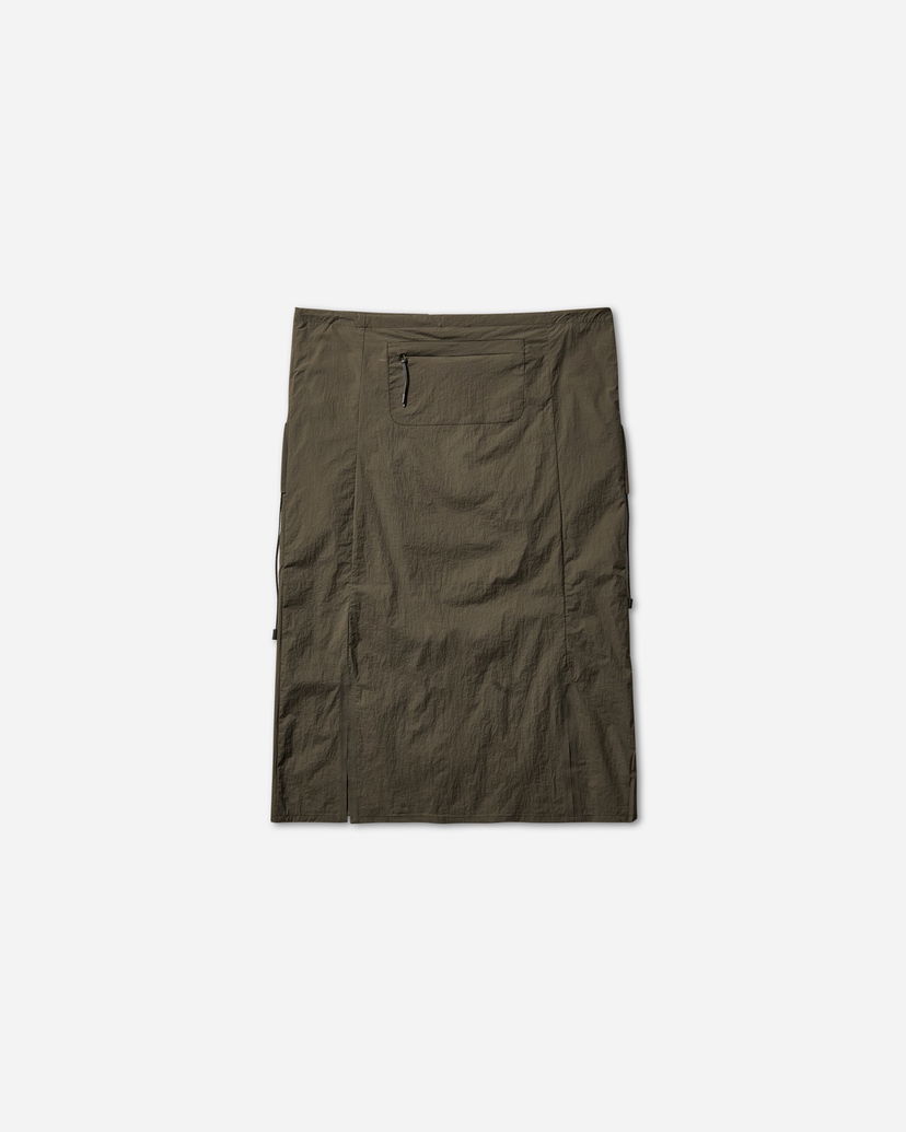 Nederdel ROA See-Through Mid Skirt Brun | RBWW050FA28 GRN0012