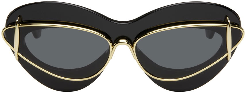 Solbriller Loewe Cateye Double Frame Sunglasses Sort | LW40119I@6701A, 0