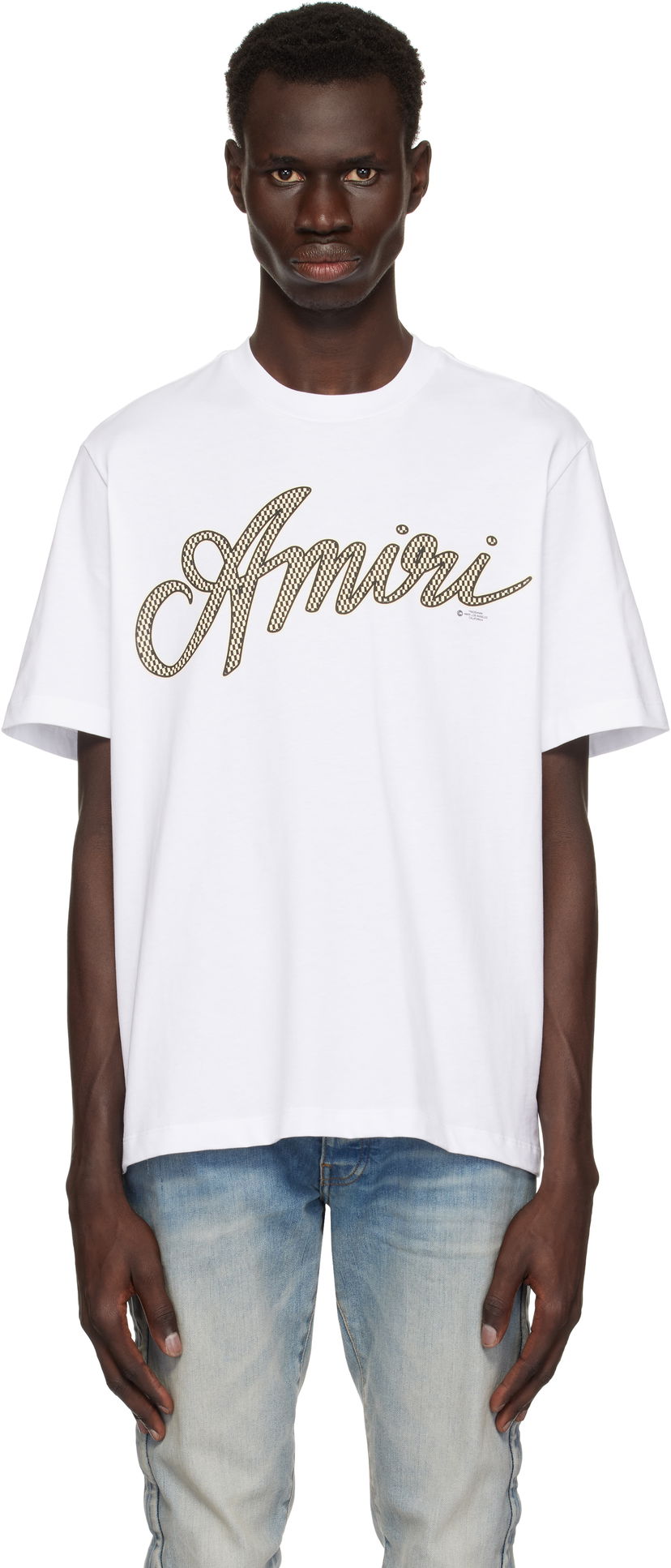 T-shirt AMIRI Amiri Script T-Shirt Hvid | AMJYTE1193