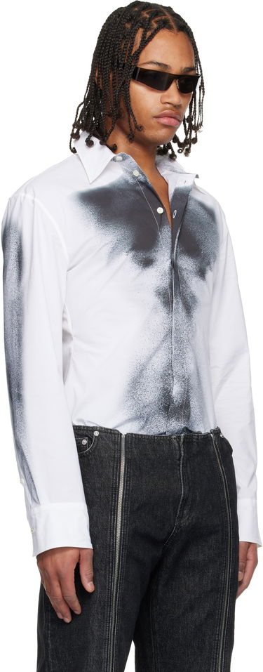 Skjorte Jean Paul Gaultier Jean Paul Gaultier Printed Body Dust Shirt Hvid | 25/04-W-ST041-C071-0100, 1