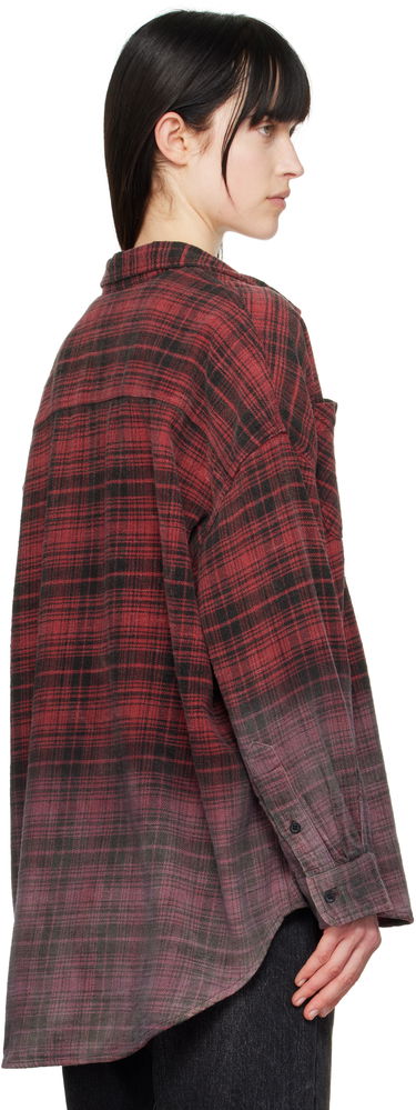 Skjorte R13 R13 Dip-Dye Plaid Overshirt Rød | R13WR015-R460B, 2
