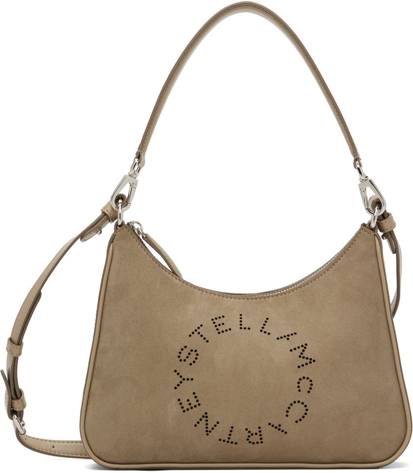Skuldertaske Stella McCartney Stella McCartney Alter Suede Shoulder Bag Beige | 7B0104WP0590