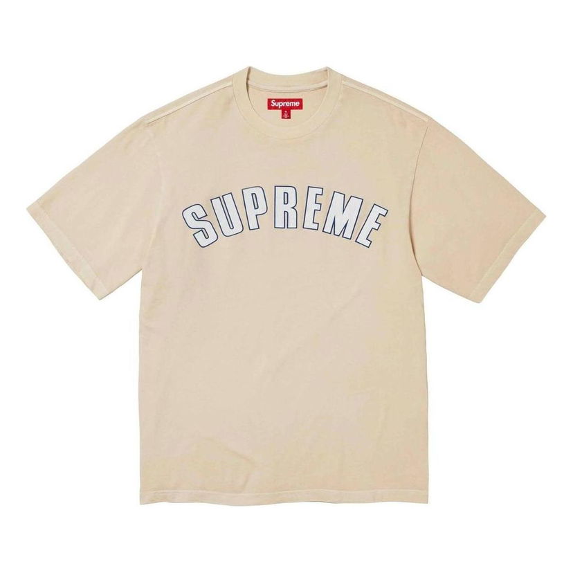 T-shirt Supreme Cracked Arc Short Sleeve Graphic T-Shirt Beige | SUP-SS24-055
