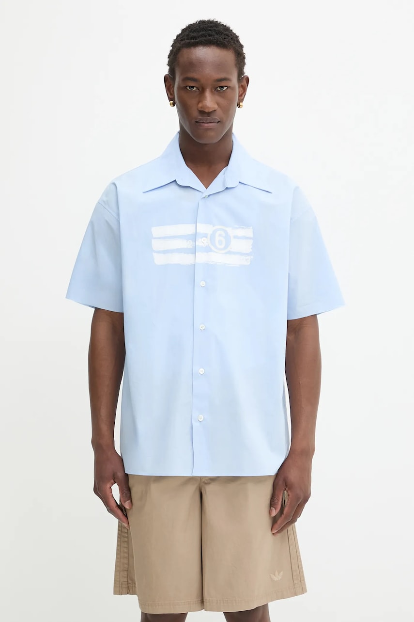 Skjorte Maison Margiela MM6 Maison Margiela Relaxed Fit Shirt Blå | SH2DR0004.M35256.479, 0
