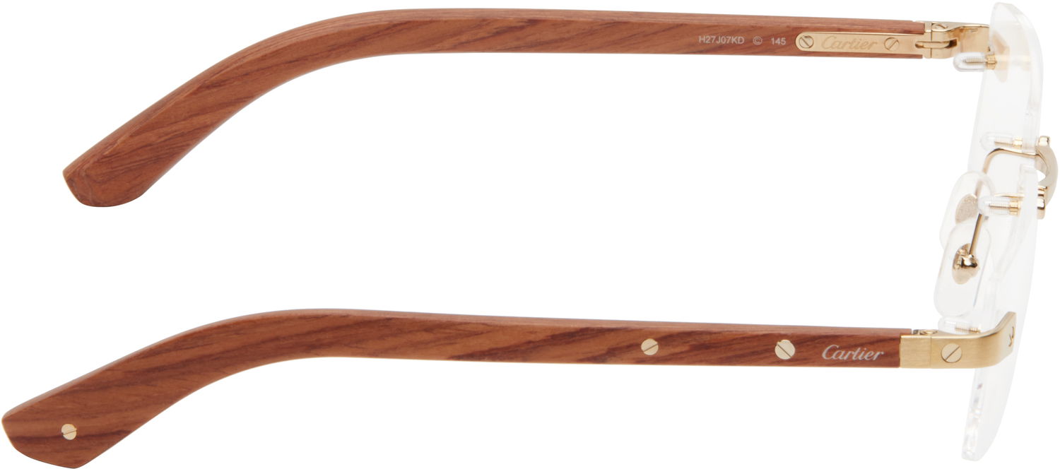 Solbriller Cartier Santos de Cartier Optical Frame Glasses Brun | CT0513O-002, 1