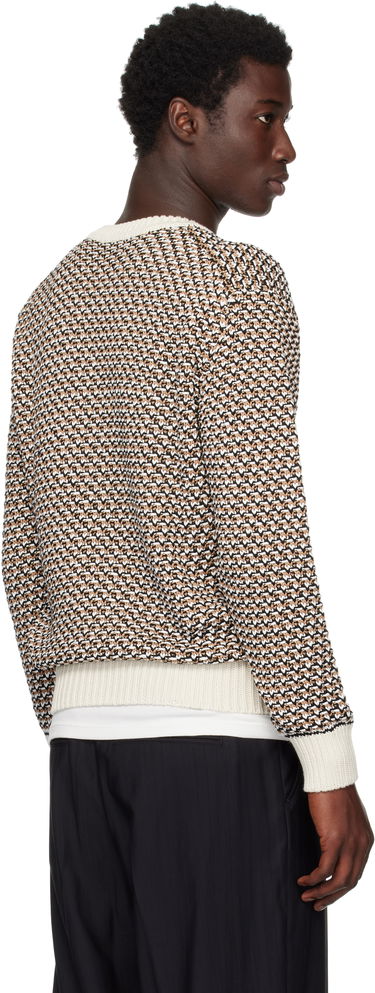Sweater BOSS Textured Knit Sweater Beige | 50543159, 3
