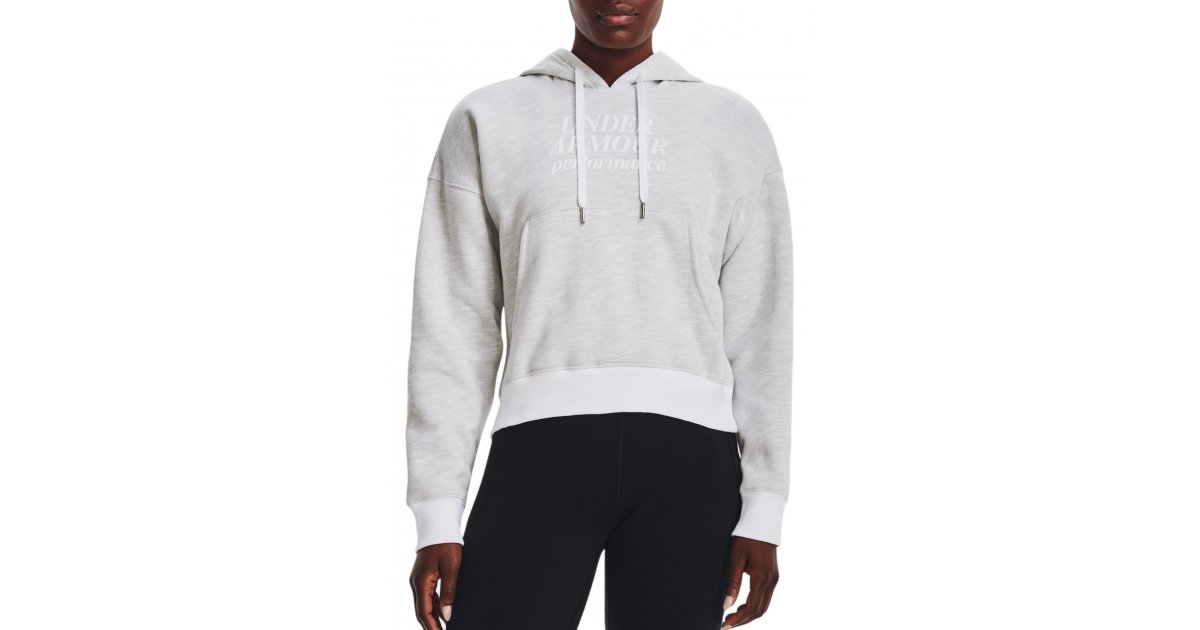 Sweatshirt Under Armour Hoodie Essential Script Grå | 1374107-100, 1