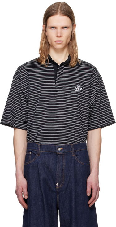 Polo skjorte KENZO Kenzo Paris VERDY Edition Embroidered Polo Sort | FF55PO5414SD, 0