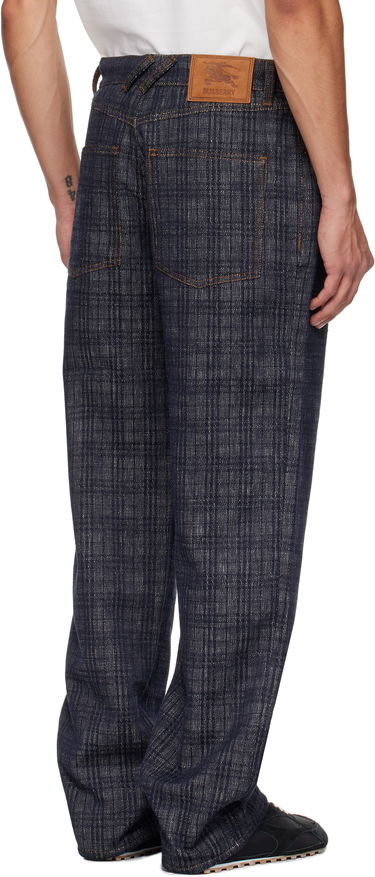 Jeans Burberry Burberry Loose Check Jeans Blå | 8110647, 2