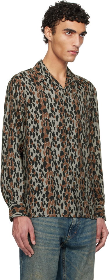 Skjorte WACKO MARIA WACKO MARIA Leopard Print Shirt Brun | 25SSE-WMS-HI02, 1