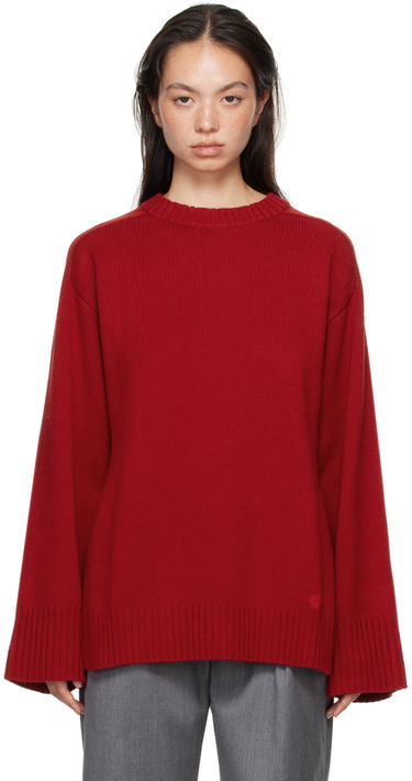 Sweater Loulou de Saison Loulou de Saison Safi Ribbed Knit Sweater Rød | SAFI, 0