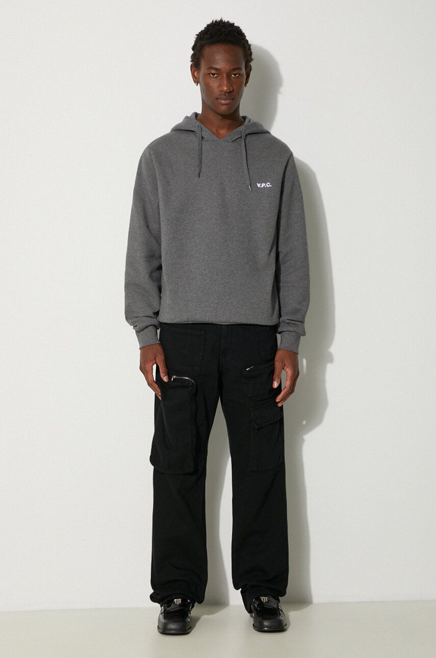 Sweatshirt A.P.C. Boxy Petit Hoodie Grå | COHBR.H27917.TPR, 1