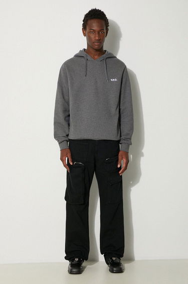 Sweatshirt A.P.C. Boxy Petit Hoodie Grå | COHBR.H27917.TPR, 1