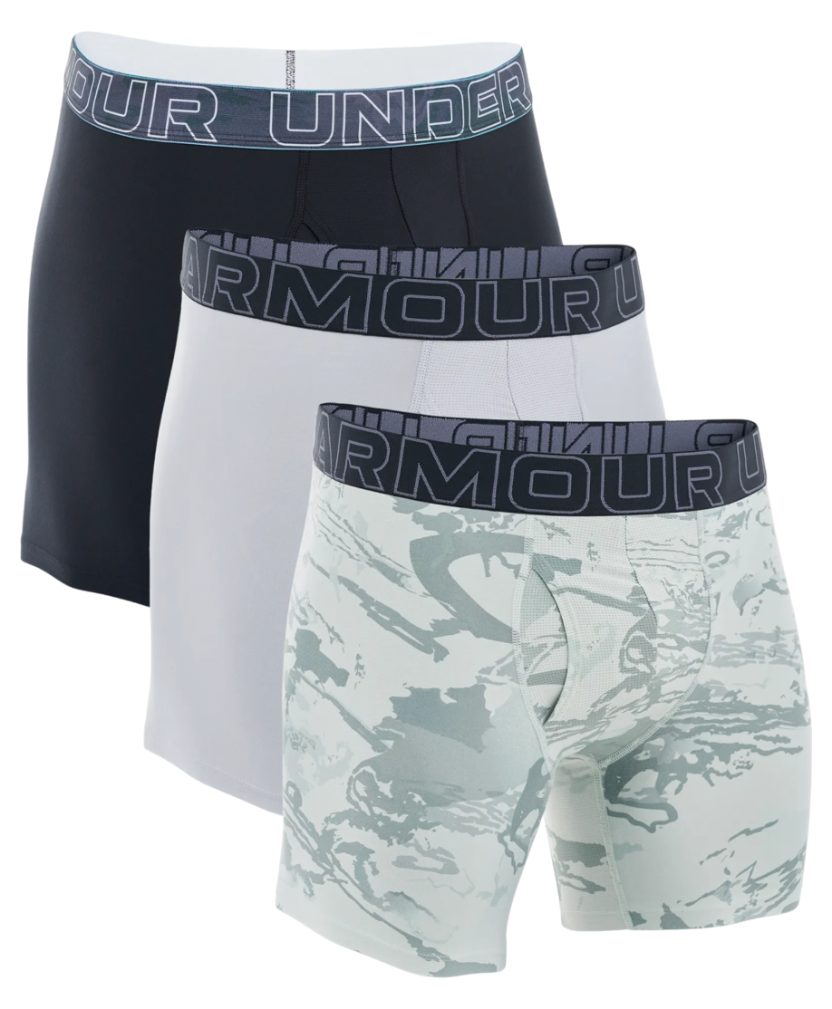 Boksere Under Armour Under Armour UA Perf Tech Nov 6in Boxer Briefs - 3 Pack Flerfarvet | 1383879-377, 0