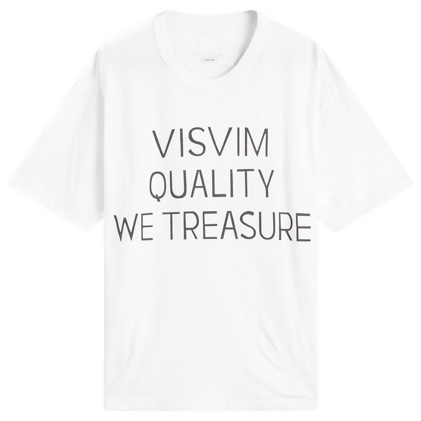 T-shirt visvim Jumbo T-Shirt with 'VISVIM QUALITY WE TREASURE' print, Size Large Hvid | 0125205010016-WHT