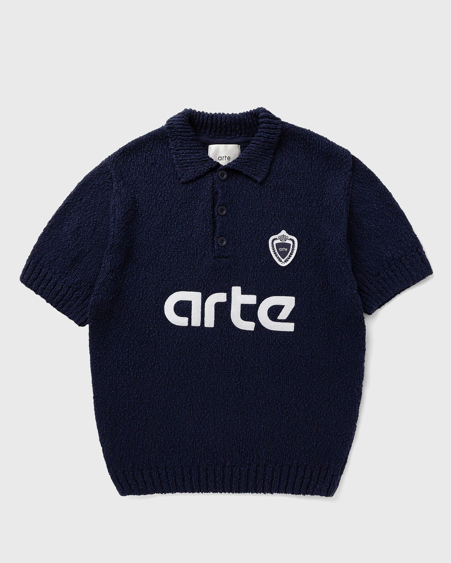 Polo skjorte Arte Antwerp Football Short Sleeve Polo Knit Mørkeblå | AW25-157K-400, 0