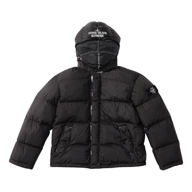 Puffer jakke Supreme Painted Camo Crinkle Down Jacket Sort | SUP-FW20-295, 0