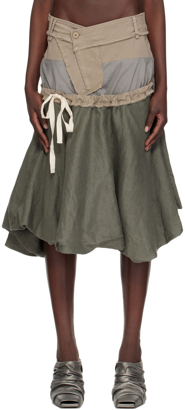Nederdel Ottolinger Ottolinger Layered Midi Skirt Grøn | 0903901, 0