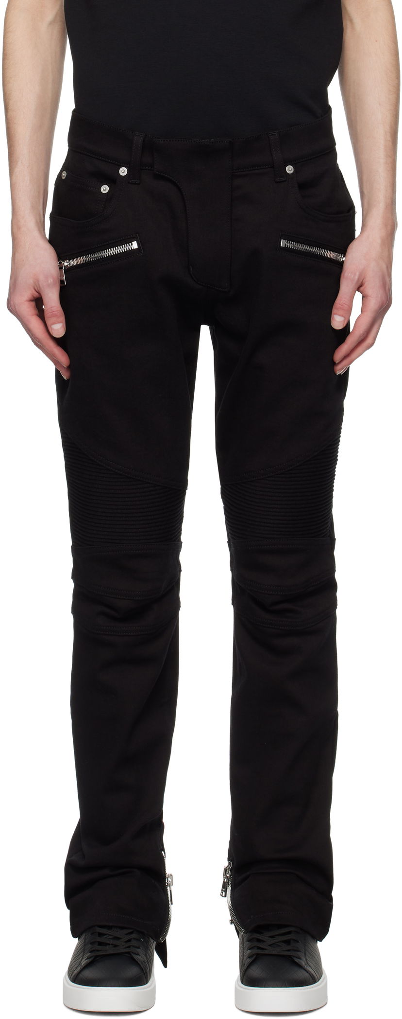 Jeans Balmain Balmain Slim-Fit Biker Jeans Sort | EH1MG115DF63
