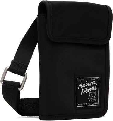 Tegnebog MAISON KITSUNÉ Maison Kitsuné 'The Traveller' Neck Pouch Sort | MM05362WQ1001P199, 1