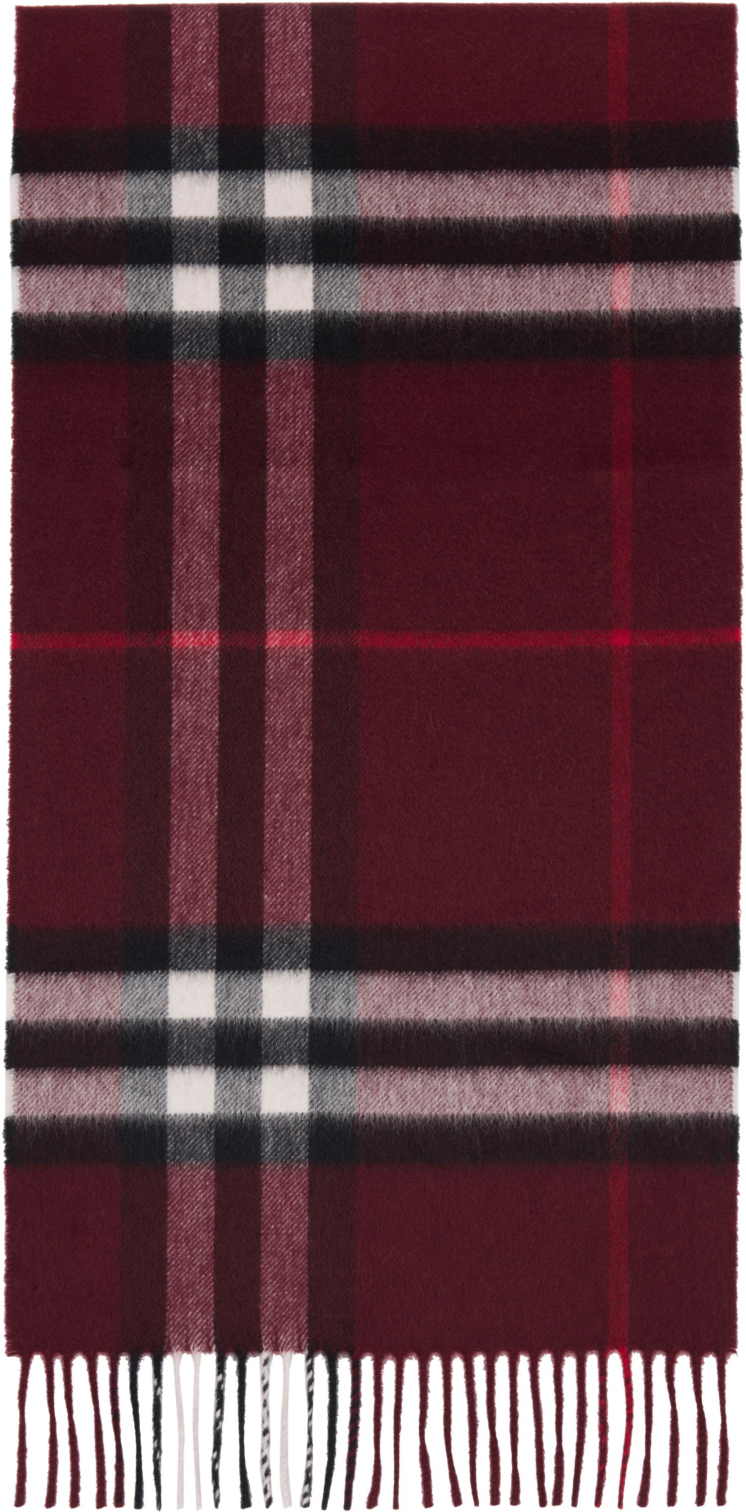 Tørklæde Burberry Burberry Check Cashmere Scarf Bourgogne | 8112639, 0